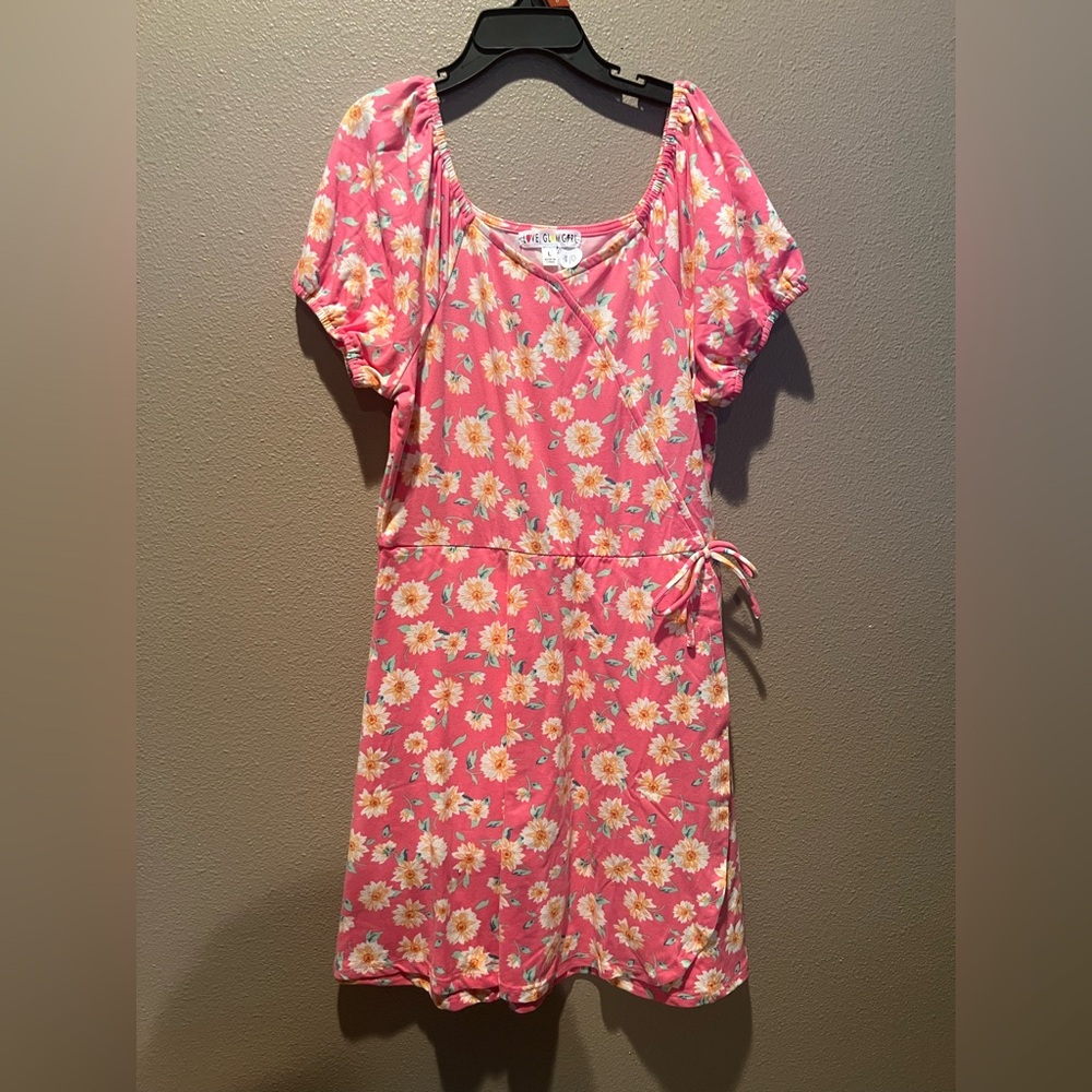 Love Glam Girl Floral Pink Dress